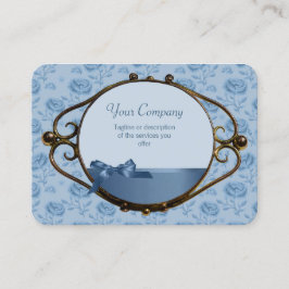 Romantische florale Träume blau elegante antike CC Visitenkarte