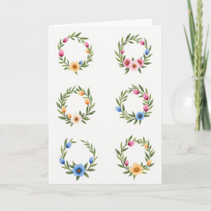 Romantische florale Wasserfarb-Liebeskarte Karte