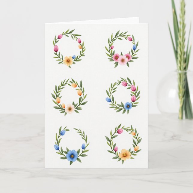 Romantische florale Wasserfarb-Liebeskarte Karte (Vorderseite)