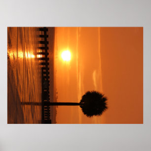 Romantische Florida Tampa Sonnenuntergang Poster G