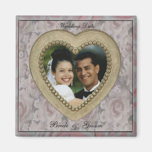 Romantische Foto-Rahmen-Gastgeschenk Hochzeit Magnet