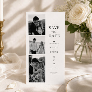 Romantische Foto-Streifen-Hochzeitskarte zum Speic Save The Date