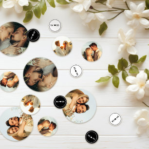 Romantische Fotos - Herz und Monogramm Konfetti