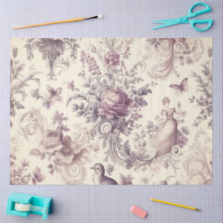 Romantische französische Rosen Vögel Decoupage Seidenpapier