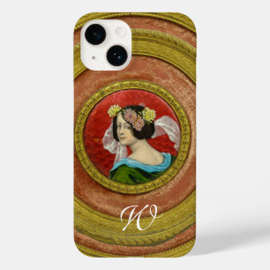 ROMANTISCHE FRAU MIT BLUME VINTAG ENAMEL Case-Mate iPhone 14 HÜLLE
