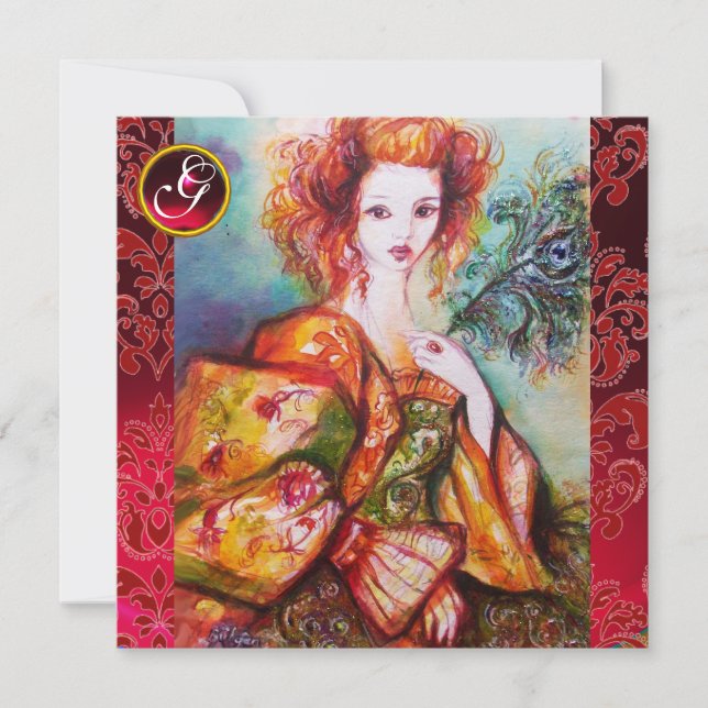 ROMANTISCHE FRAU MIT SPARKLASSIERENDER FUSSGEFÜHL, EINLADUNG (Vorderseite)