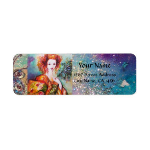 ROMANTISCHE FRAU MIT SPARKLING-PEACOCK-FEATHER