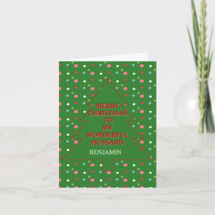 Romantische Frohe Weihnachtskarte für Ehemann Karte