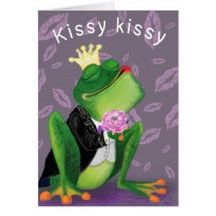 Romantische Froschprinzkarte