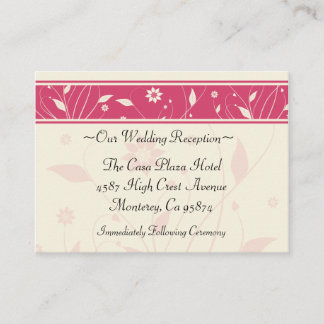 Romantische Frühjahrskarte Hochzeit Empfang Card Begleitkarte