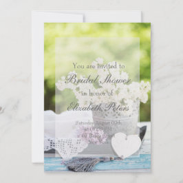 Romantische FrühlingsBlume Floral Lilac Brautparty Einladung