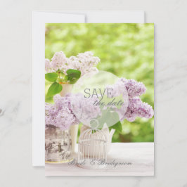 Romantische FrühlingsBlume Floral Lilac Save the D Save The Date
