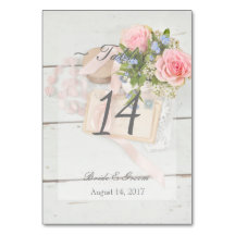 Romantische FrühlingsBlume Hochzeit Tischnummer