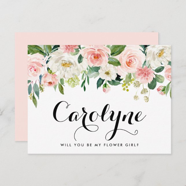 Romantische Frühlingsblumen sind meine Blütenmädch Postkarte (Vorne/Hinten)