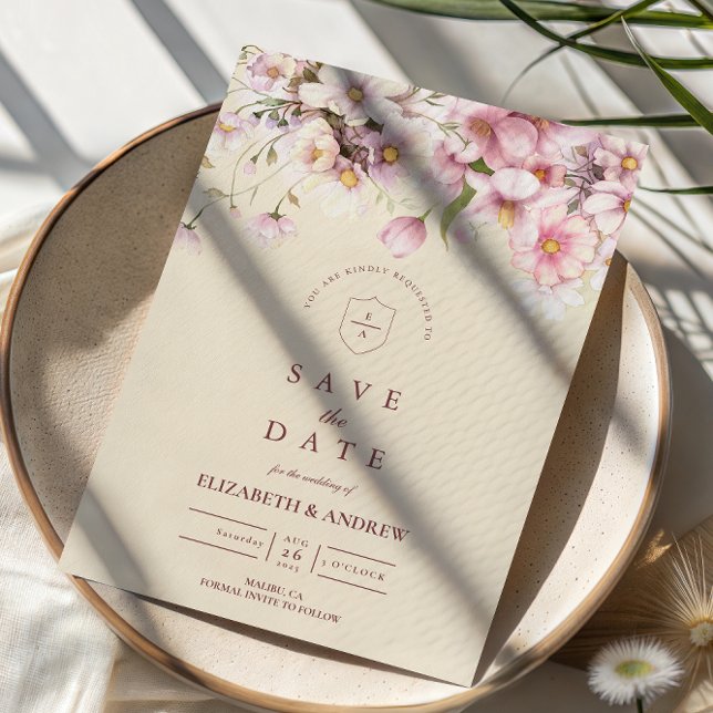 Romantische Frühlingsblüten-Hochzeit Save The Date (Von Creator hochgeladen)