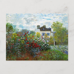 Romantische Frühlingshochzeit Vintage-Monet-Garten Postkarte