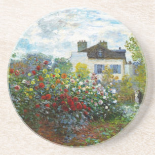 Romantische Frühlingshochzeit Vintage-Monet-Garten Sandstein Untersetzer