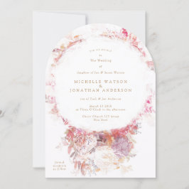 Romantische Frühlingsrosa Blume Hochzeit Einladung