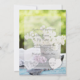 Romantische Frühlingszeit Blume Floral Lilac Weddi Einladung