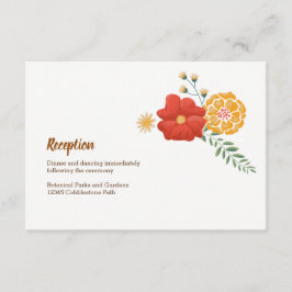 Romantische Füchse Blumenfolien Hochzeitsszenierun Begleitkarte