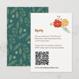 Romantische Füchse Blumenfolien Hochzeitsszenierun Begleitkarte