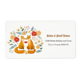 Romantische Füchse und rustikale Blätter