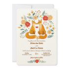 Romantische Füchse und rustikale Blätter