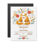 Romantische Füchse und rustikale Blätter