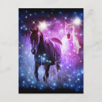Romantische Galaxie-blaue lila Sterne Galloping Pf