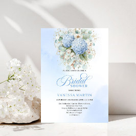 Romantische Gartenblaue Blumen Hochzeitsdusche Ein Einladung