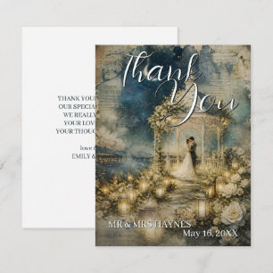 Romantische Gartenhochzeit-Dankeskarten
