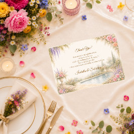 Romantische Gartenhochzeitssuite Dankeskarte