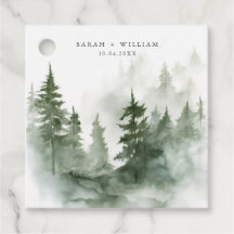 Romantische Gastgeschenk Hochzeit mit grünen Wälde