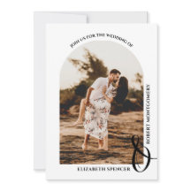 Romantische gebogene Schwarz-Weiß-Hochzeit