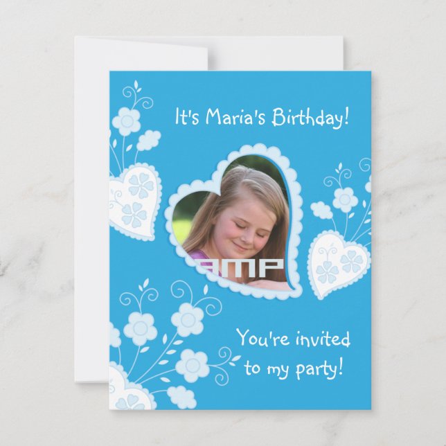 Romantische Geburtstagsfeier Einladung (Vorderseite)