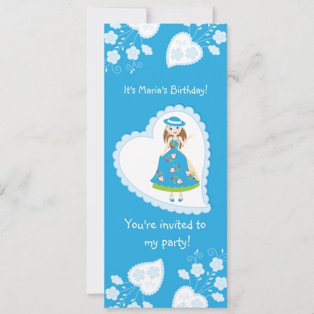 Romantische Geburtstagsfeier Einladung (Vorderseite)