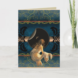 Romantische Geburtstagskarte - Frau im Wasser Karte