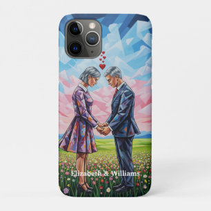 Romantische Geburtstagskarte mit Paar auf einem Bl Case-Mate iPhone Hülle