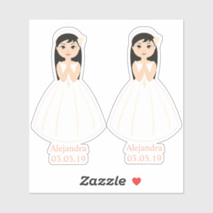 Romantische Gestaltung Junge Dunkle Kommunion Aufkleber