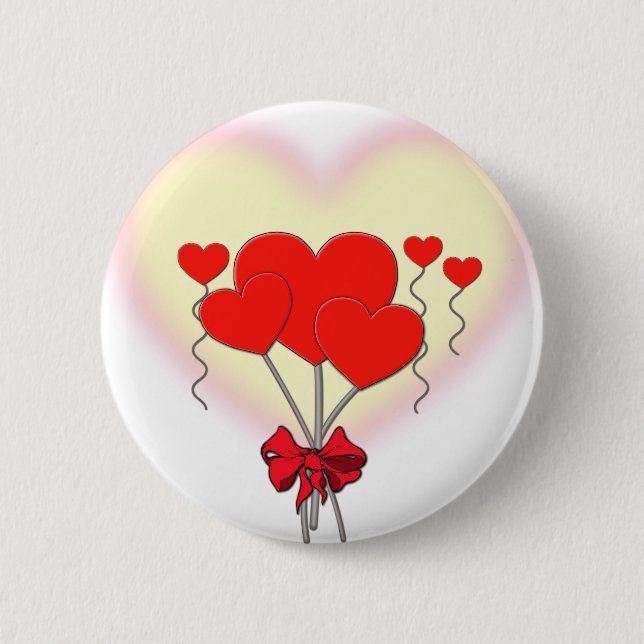 romantische Gewohnheit der Herzherz-Liebe Button (Vorderseite)