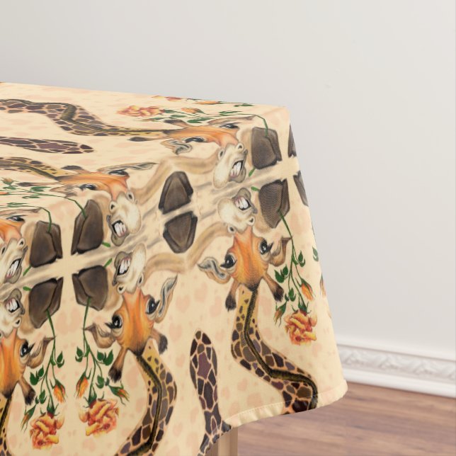 Romantische Giraffe - Funny Tischdecke (Beispiel)