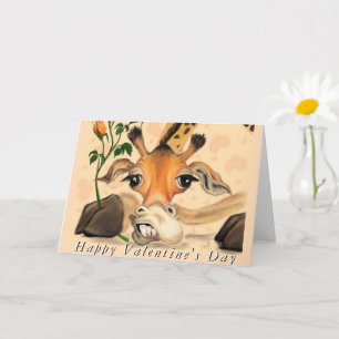 Romantische Giraffe Funny Valentine's Day Card Karte