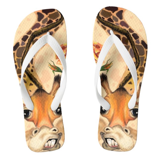 Romantische Giraffe - Gentleman - Funny - Flip Flops (Fußbett)
