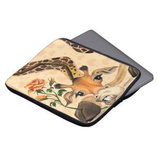 Romantische Giraffe - Gentleman - Funny Laptopschutzhülle