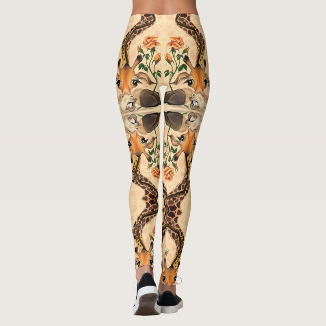 Romantische Giraffe - Gentleman - Funny - Leggings (Rückseite)