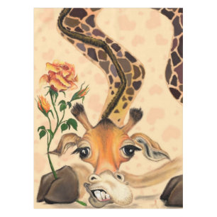 Romantische Giraffe - Gentleman - Funny Tischdecke