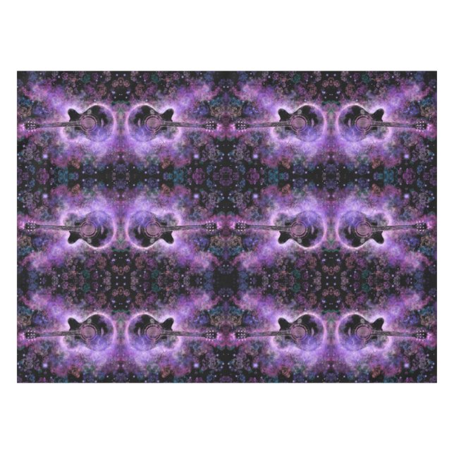 Romantische Gitarrenmusik Lila Tischdecke (Vorderseite (Horizontal))