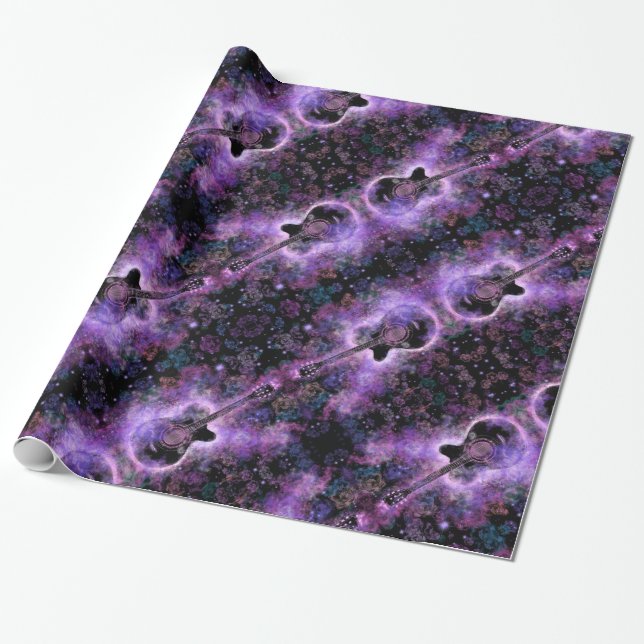 Romantische Gitarrenmusik - Magische Sounds Geschenkpapier (Ungerollt)