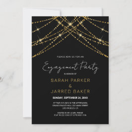 Romantische Gold String Wedding Verlobung Einladung