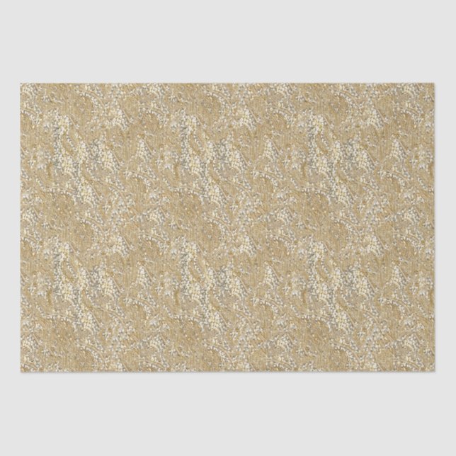 Romantische Golden Glitzer Sequin Dekoration Weihn Seidenpapier (Vorderseite)